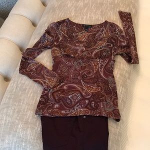 DONATED INC paisley blouse